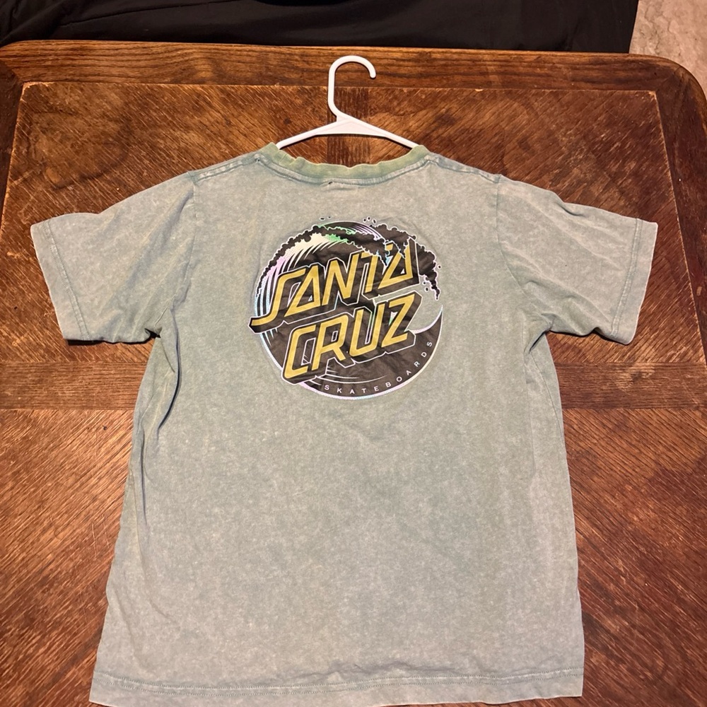 Santa Cruz Skateboards Blue Short Sleeve Pocket Tee Youth Small